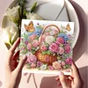 (US Local)6pcs Diamond Painting Greeting Cards DIY Diamond Art Cards Arts Crafts (Bouquet)