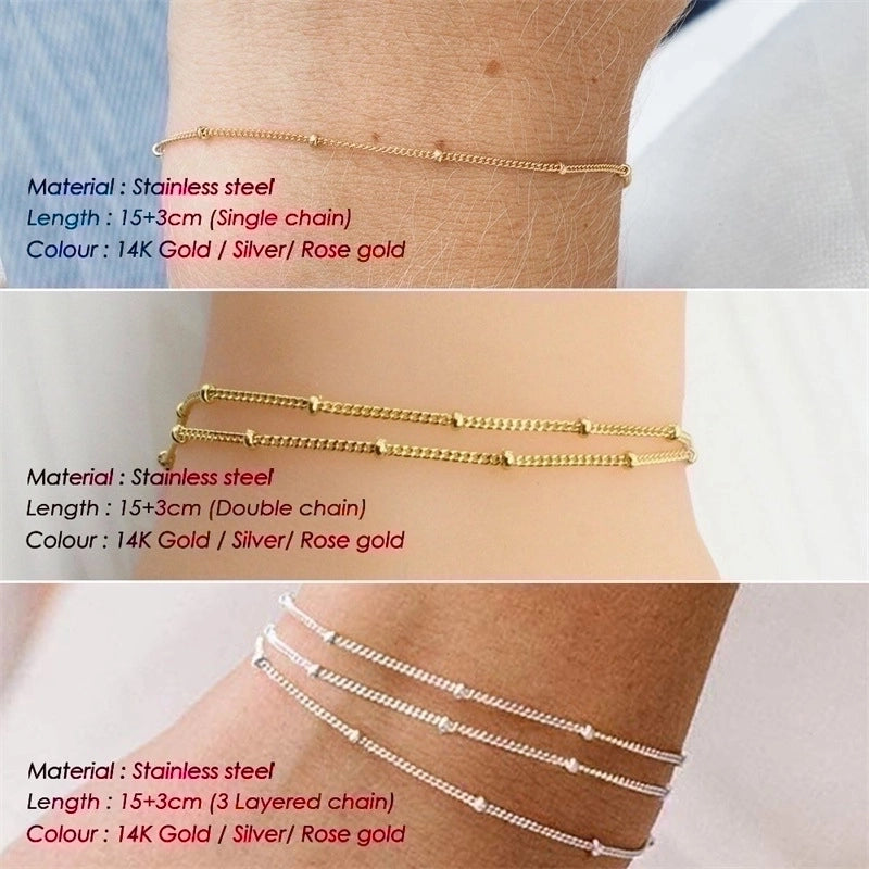 U Shape Stainless Steel 14K Gold Plated No Inlaid Bracelets In Bulk