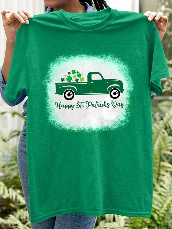 Utbros Happy St. Patrick's Day Printed Casual Tee