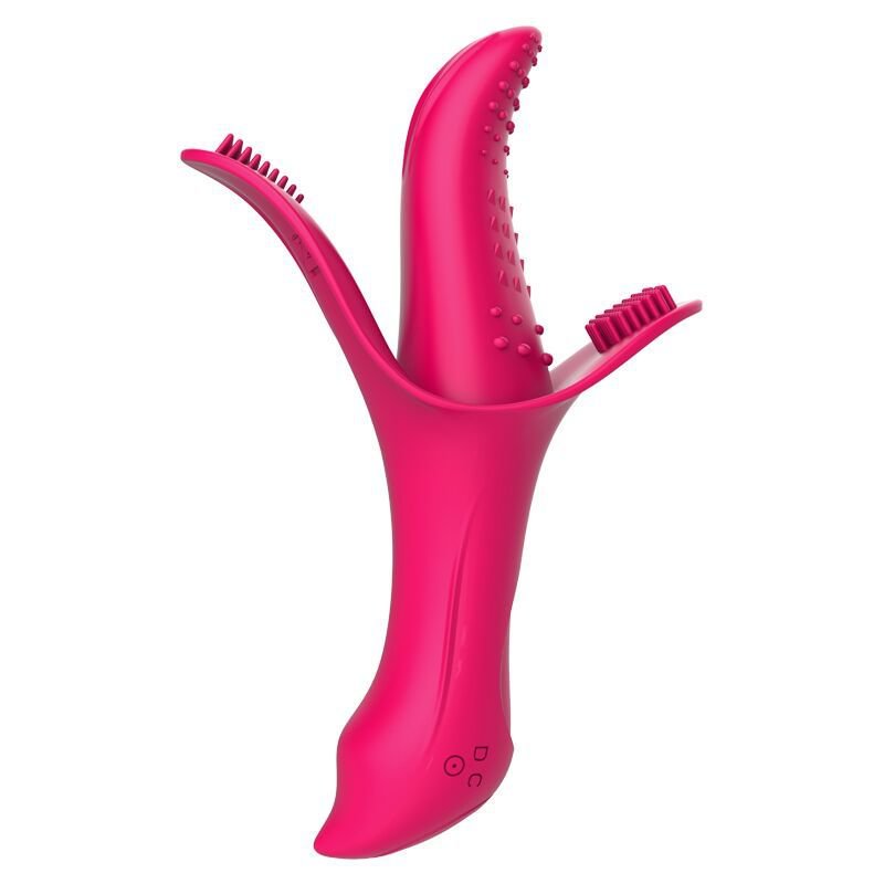 Silicone Tongue Vibrator Rose Toy