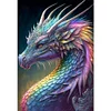 (Big Size) Rainbow Dragonscale Dragon - 11CT Stamped Cross Stitch 45*65CM