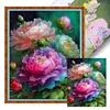 (Multi Style)[Multi-Style]Peony-Full Embroidery 3 strands 11CT Stamped Cross Stitch-40*53CM
