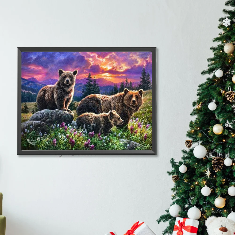 Diamond Painting - Full Round Drill - Brown Bear(Canvas|40*30cm)