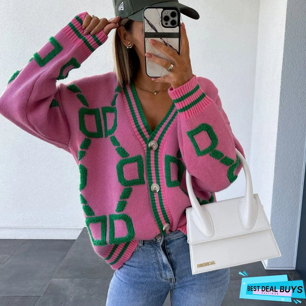 Knitted Cardigan Loose Sweater Coat Sweater