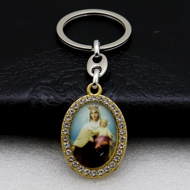 Vintage Style Human Alloy Bag Pendant Keychain