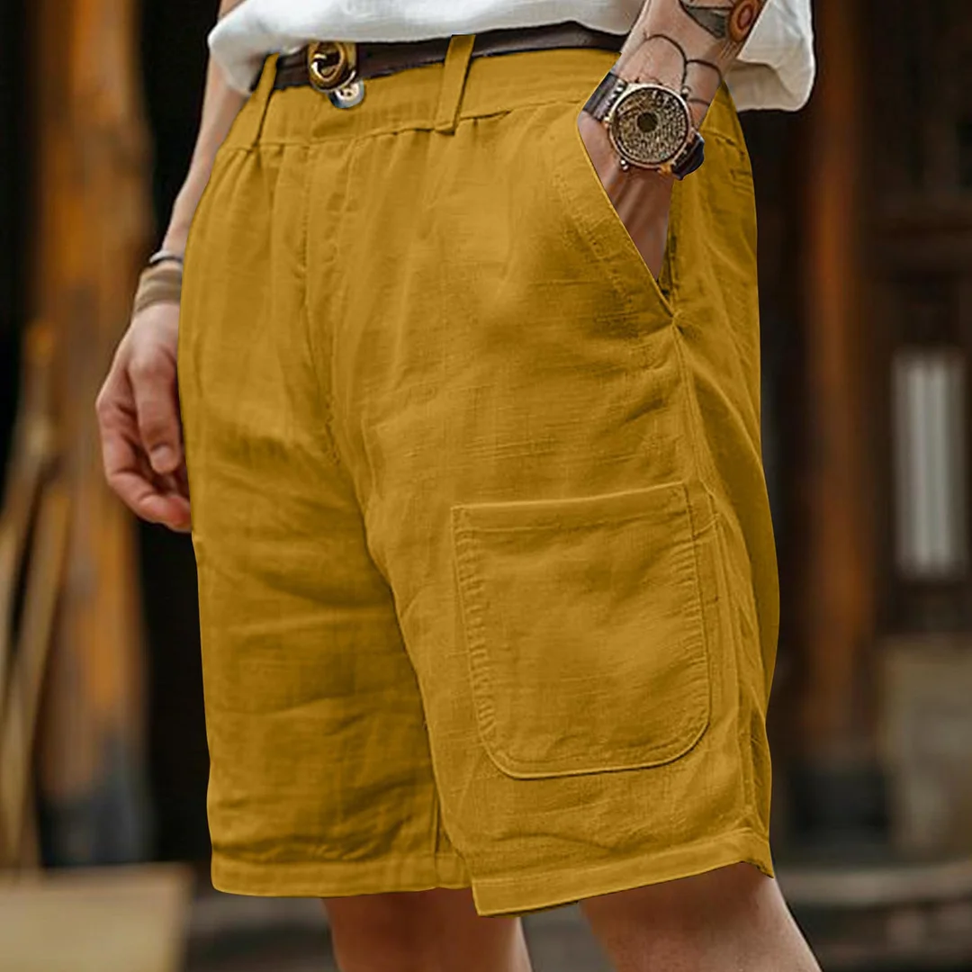  Stylish Men's Casual Shorts with Functional Pockets and Classic Design