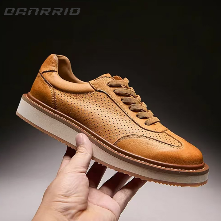 DANRRIO Handmade Retro New Casual Skate Shoes Fashion Breathable Softsole Leather Shoes DANRRIO.COM DANRRIO
