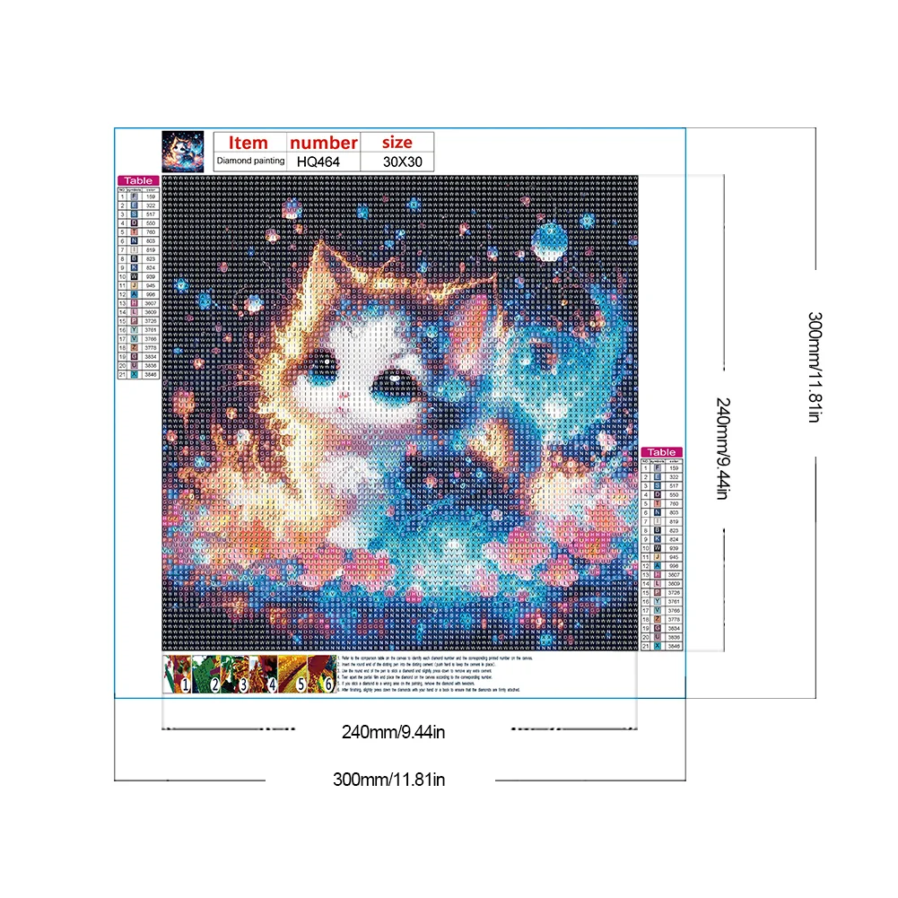 Diamond Painting - Full Round Drill - Cat(Canvas|30*30cm)