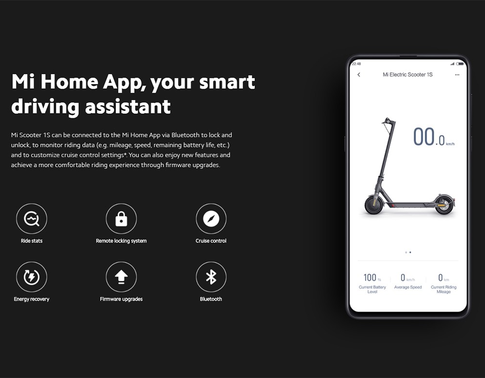 Xiaomi Mi Elektroroller 1S-Version Globale