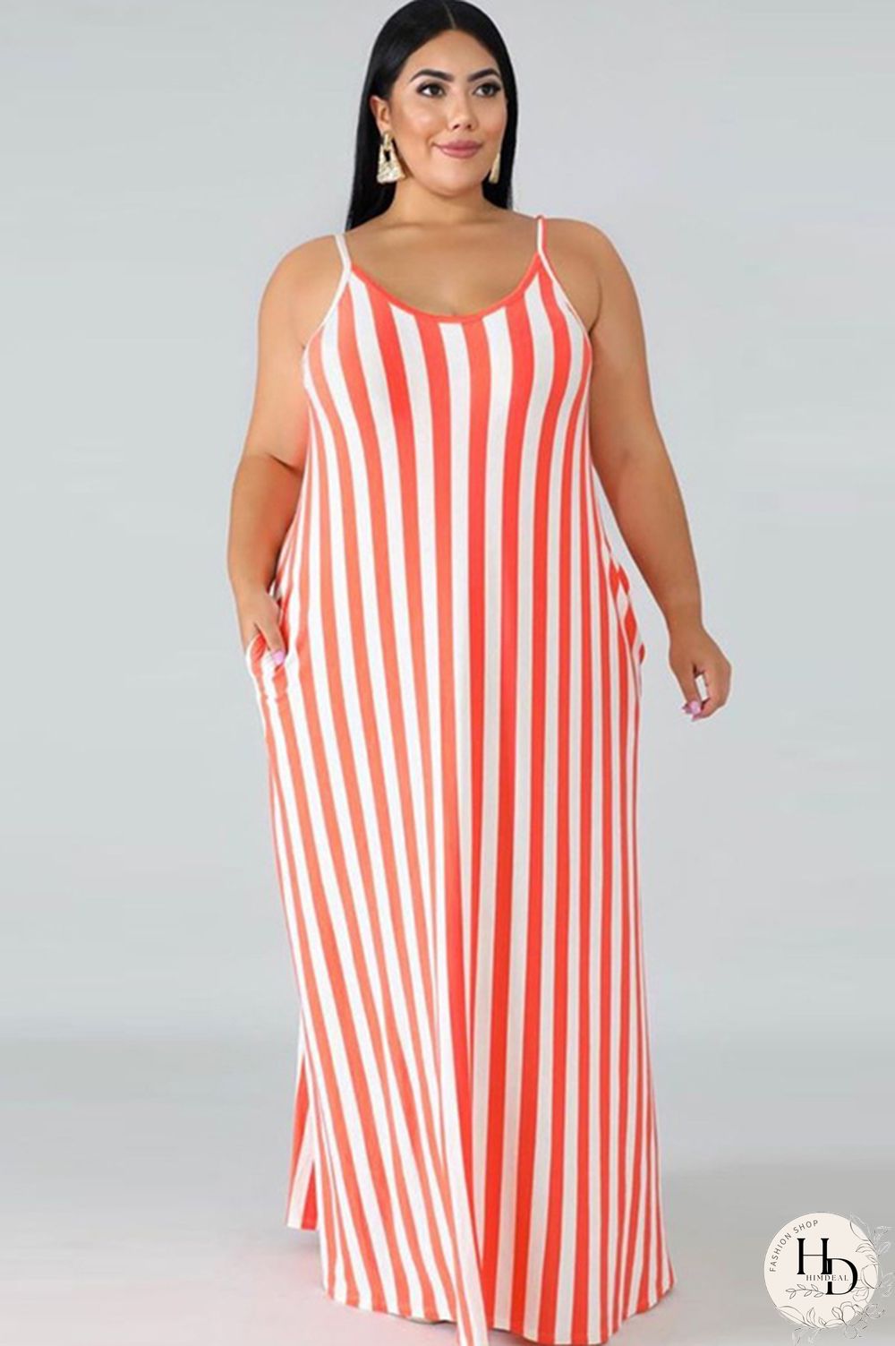 rose red Polyester Sexy O Neck Bandage Striped Print