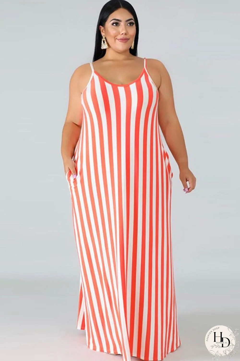 rose red Polyester Sexy O Neck Bandage Striped Print