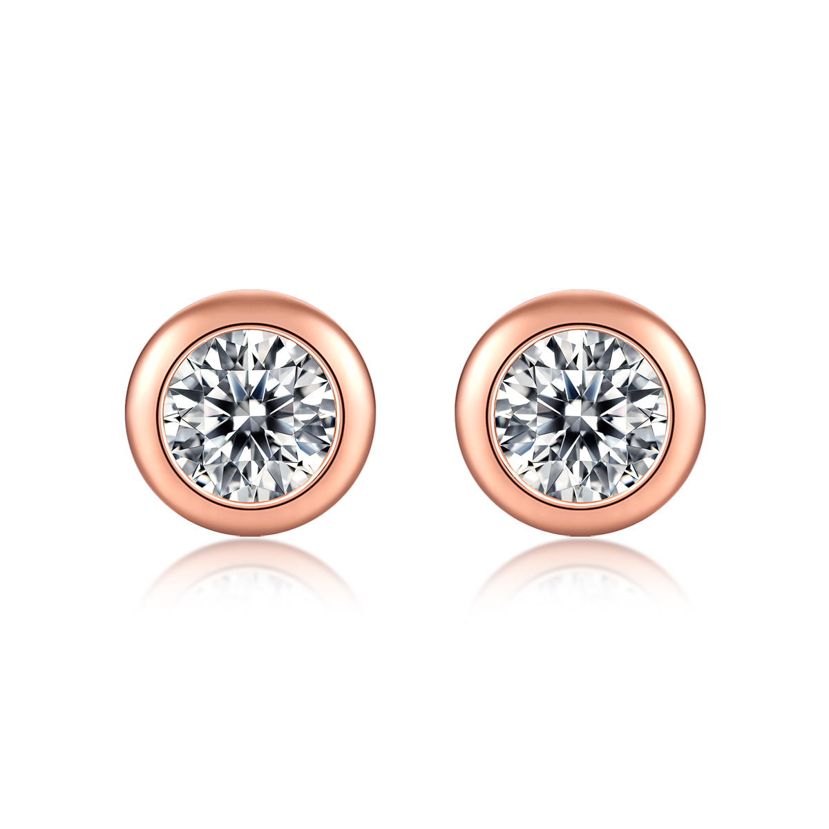 D Color Heart Cut  Moissanite Stud Earrings for Women Luxury 