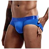 Men's Modal Low Waist Open Hips Underwear Sexy Jockstrap Pure Color Thong