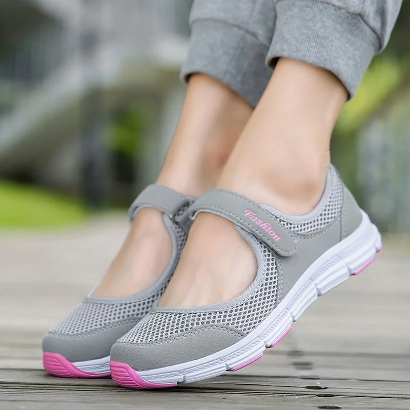 MWY Women Breathable Casual Shoes New Women's Soft Soles Flat Shoes Fashion Air Mesh Summer Shoes Female tenis feminino Sneakers