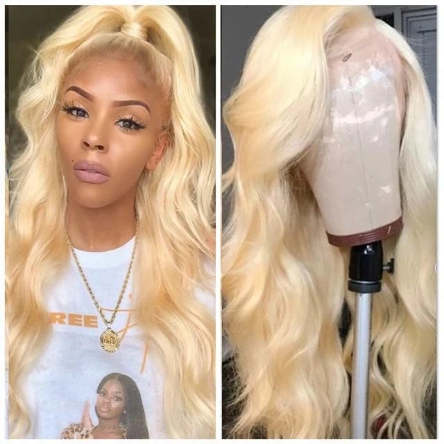 ELCNEPAL® | Blonde Lace Front Wig With Baby Hair For Women Brazilian Body Wave High-Density Hair Wigs ELCNEPAL