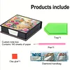 Diamond Painting PU Cats Flowers Note Box with 160 Sheets for Office Home