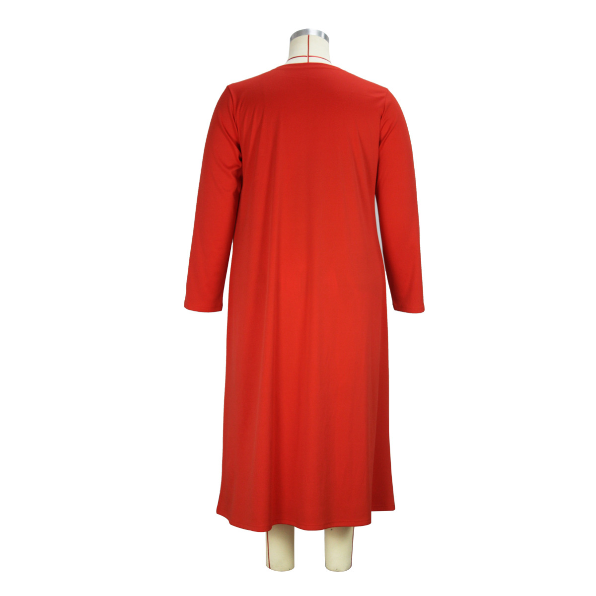 Plus Size Women's Spring Autumn Tube Top Dress Long Coat Two Piece Set - Ootddress
