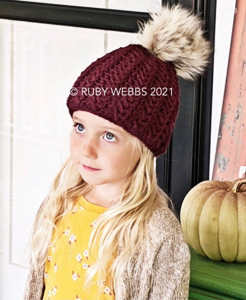 CROCHET PATTERN, The Emery Cluster Stitch Beanie Pattern, Double Brim Beanie, Brimless Beanie, Crochet Hat Pattern, Crochet Pattern