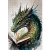 (Multi-Style) Retro Poster - Dragon Reading A Book-11CT Stamped Cross Stitch 40*60cm(Big Size)
