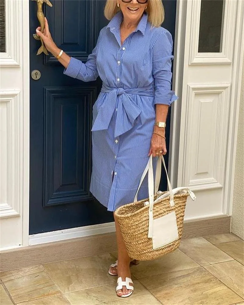 Women's Casual Striped Dress