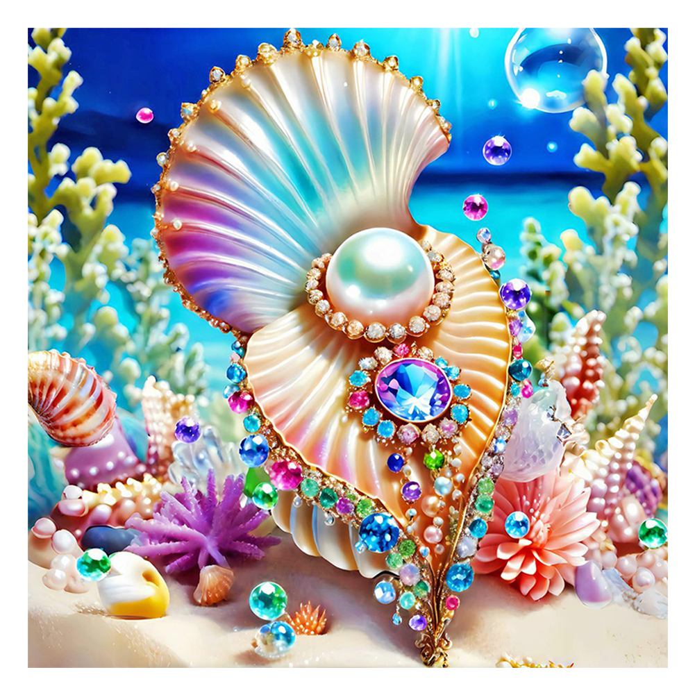 Pearl Shells Ocean 40*40cm(canvas) full round drill diamond painting