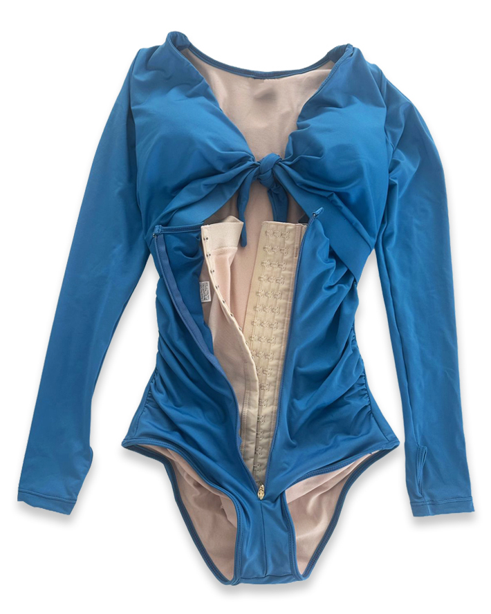 Blue Swim Girdle &bull; Long sleeve