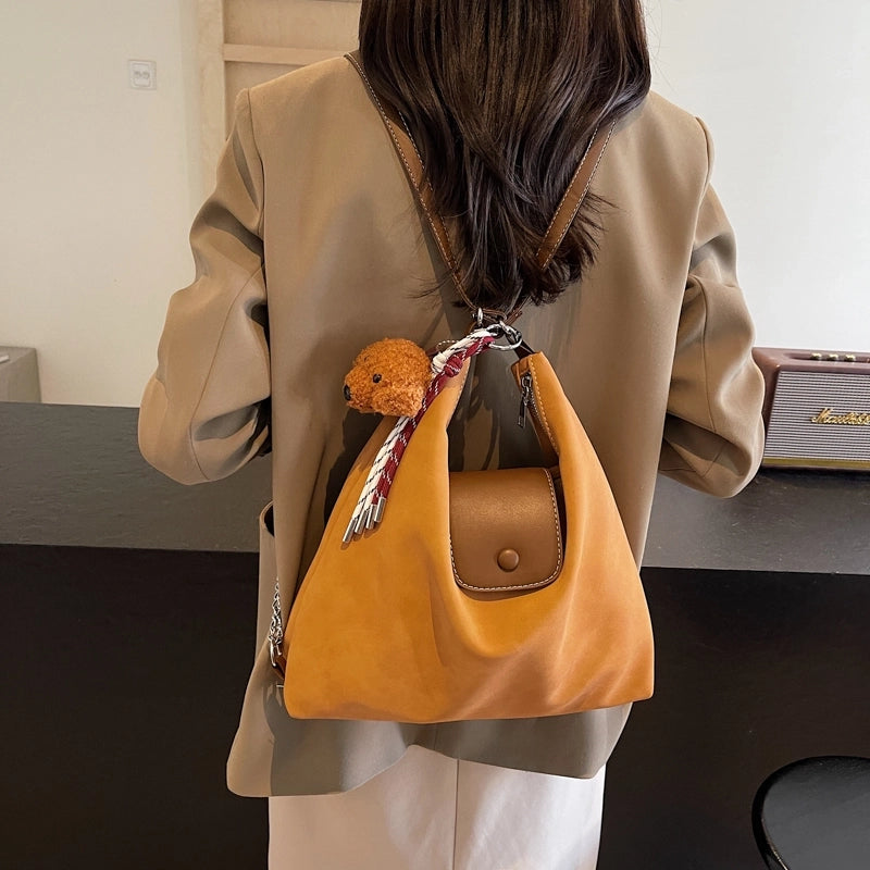 One Size Solid Color Casual Street Shopping Women’s Backpack