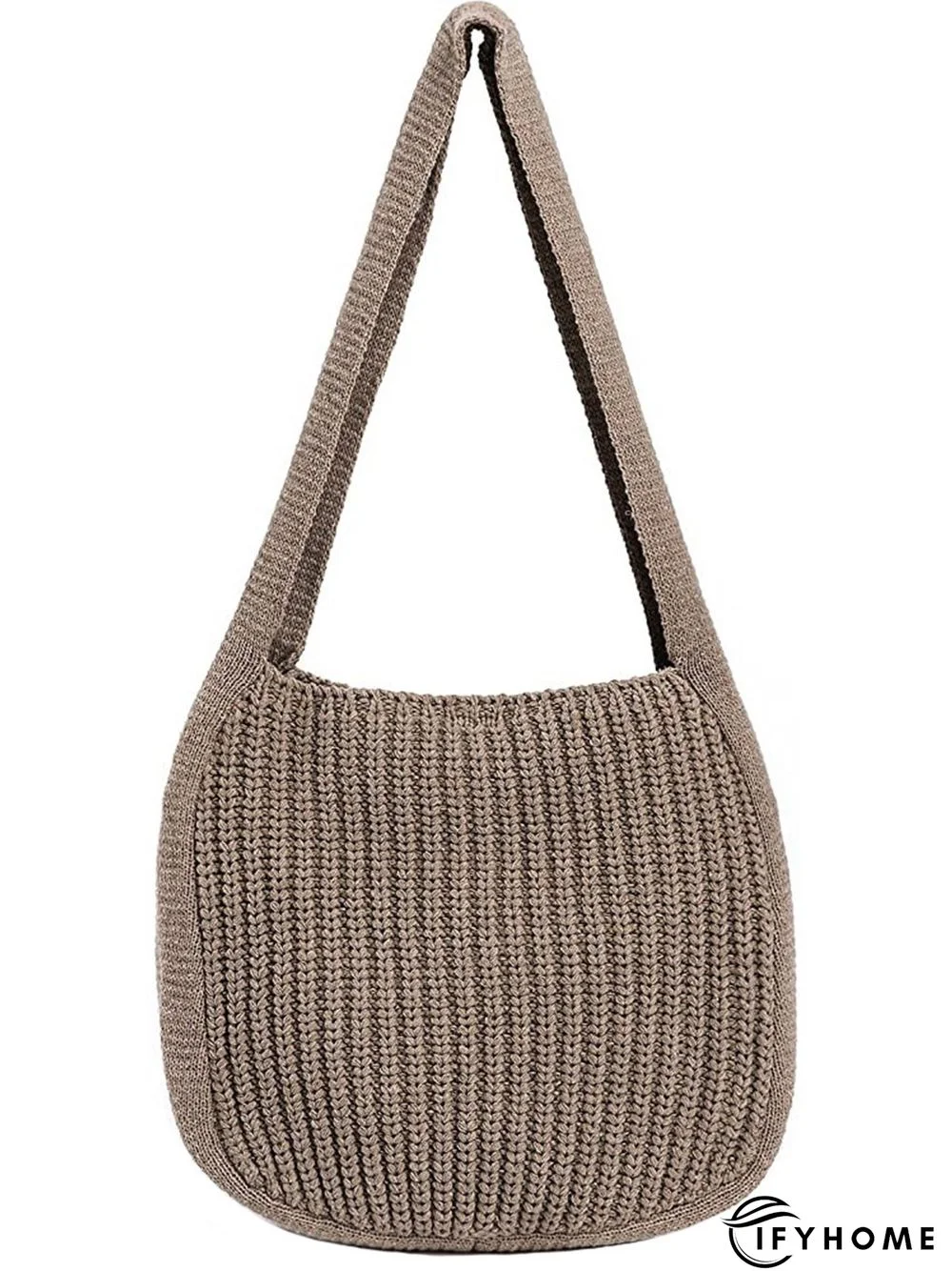Solid Color Knit Large Capacity Shoulder Bag | IFYHOME