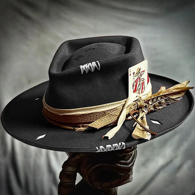 Retro Ribbon Decor Wool Fedora Hat