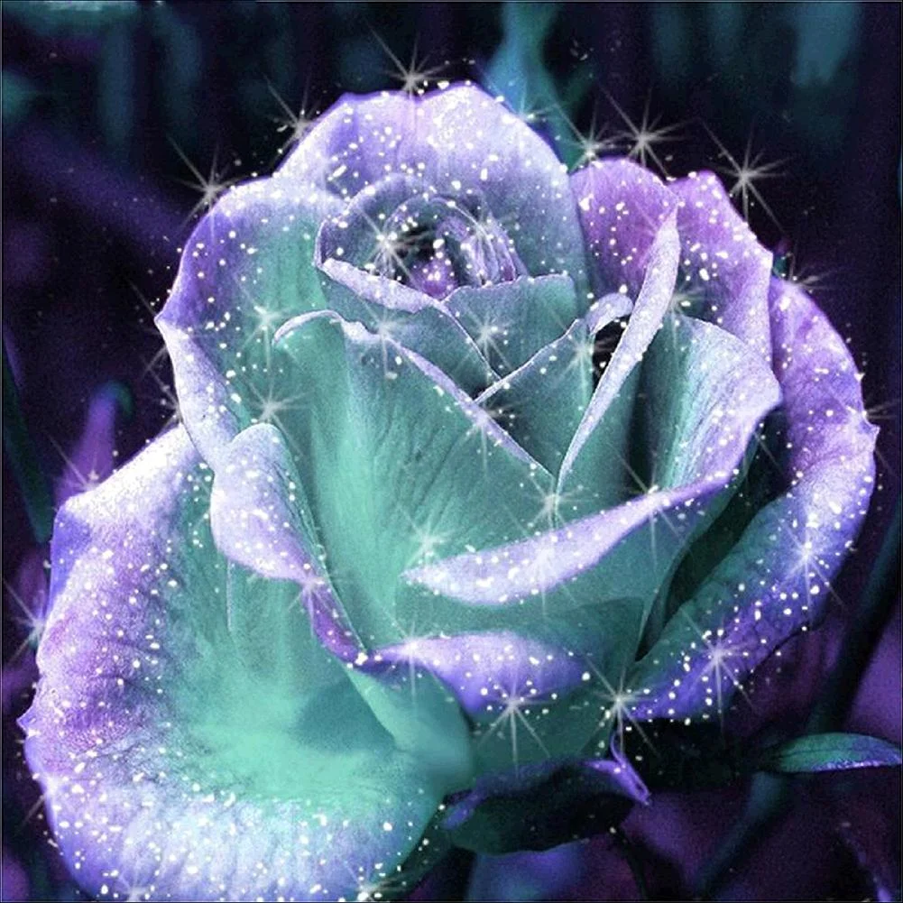 Full Round Diamond Painting Purple Rose (30*30cm)