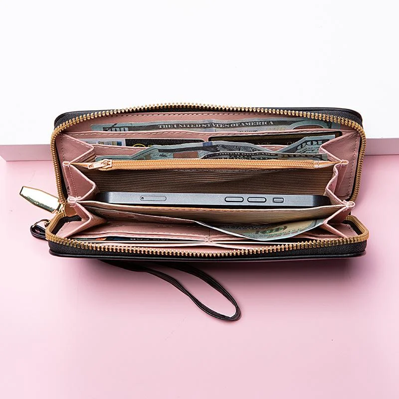 Wallet Long Girls New 2022 Zipper Clutch Dragonfly Pattern Wallet Card Bag