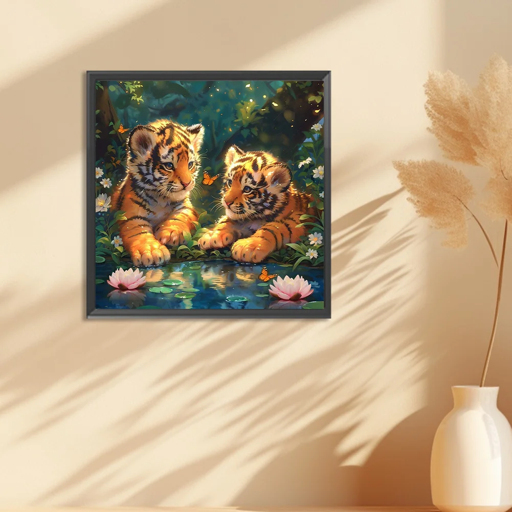 Diamond Painting - Full Round Drill - Tiger(Canvas|30*30cm)