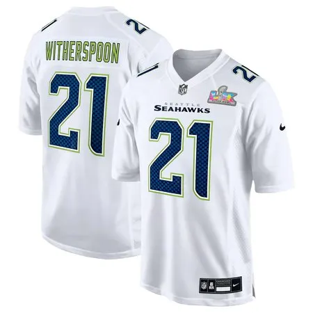 Youth Seattle Seahawks #21 Devon Witherspoon White Super Bowl LX Patch Tundra Fashion Game Jersey