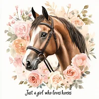 Just a Girl Who Loves Horses - Diamond Painting
