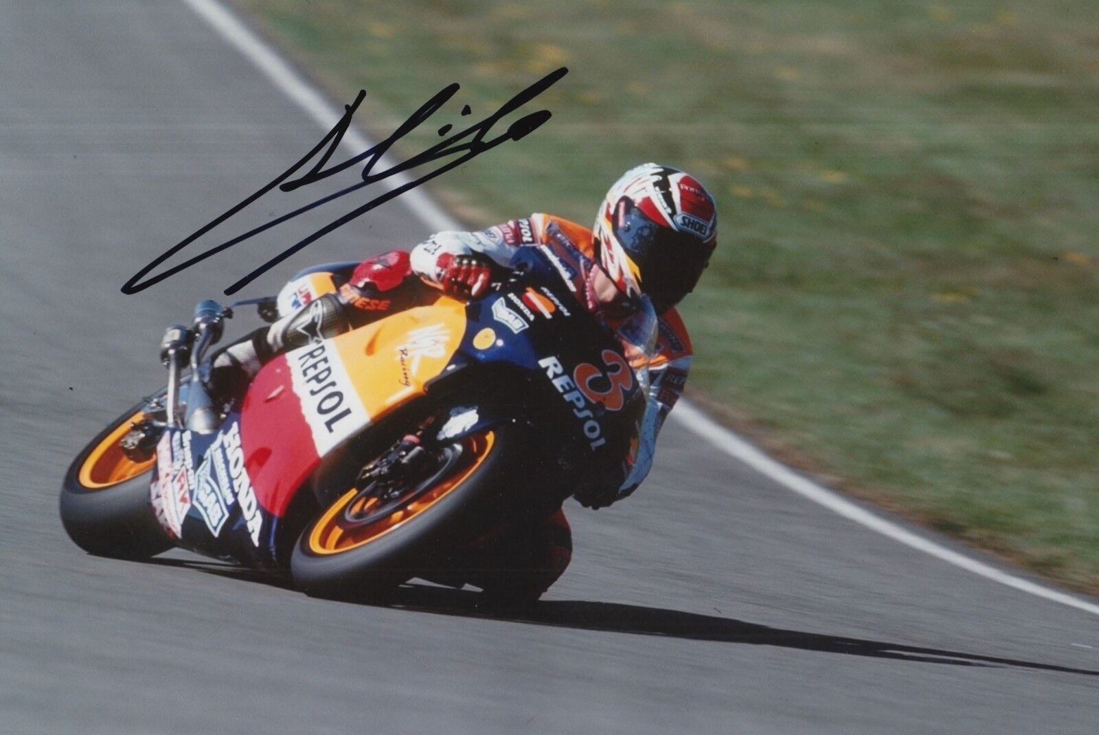 Alex Criville Hand Signed Repsol Honda 12x8 Photo Poster painting MotoGP 10.