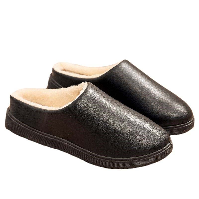 Letclo™ 2021 Winter New Plus Velvet Soft Bottom Indoor Warmth Half-pack with Cotton Slippers letclo Letclo