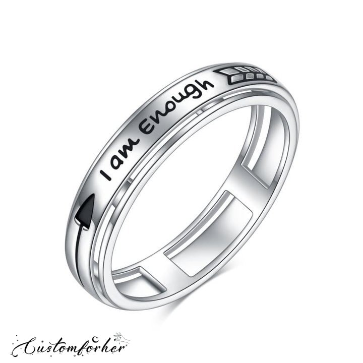 925 Silver"I Am Enough" Anxiety Ring
