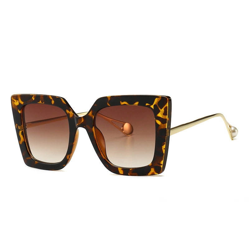 European And American Retro Sunglasses Cat Eye Big Frame Sunglasses Trend