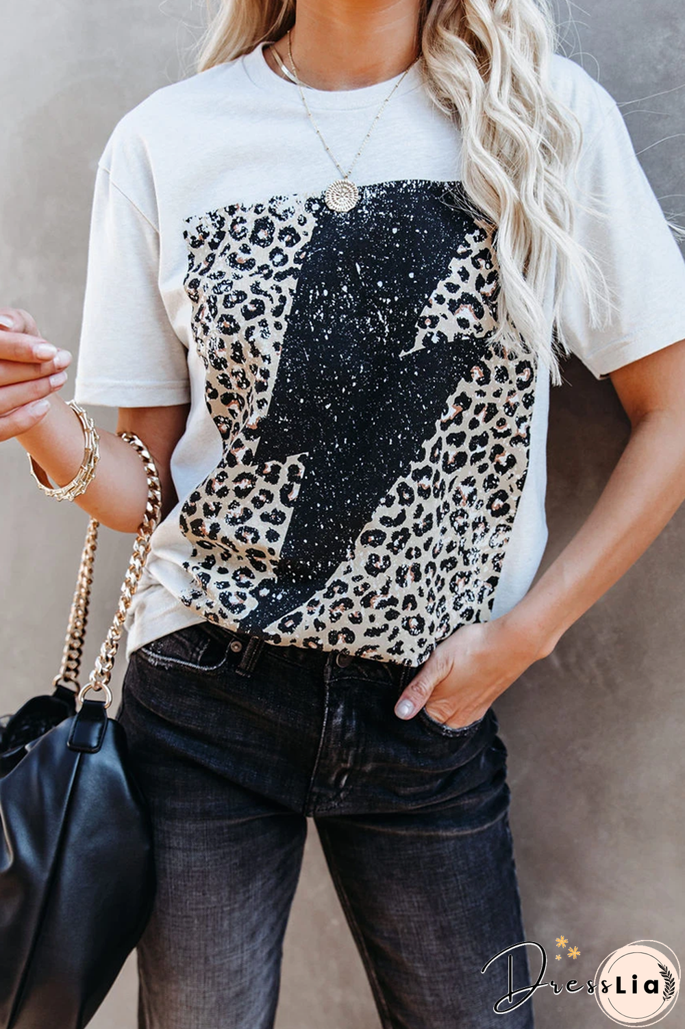 KarliDress Need For Speed Leopard Bolt Tee P12656