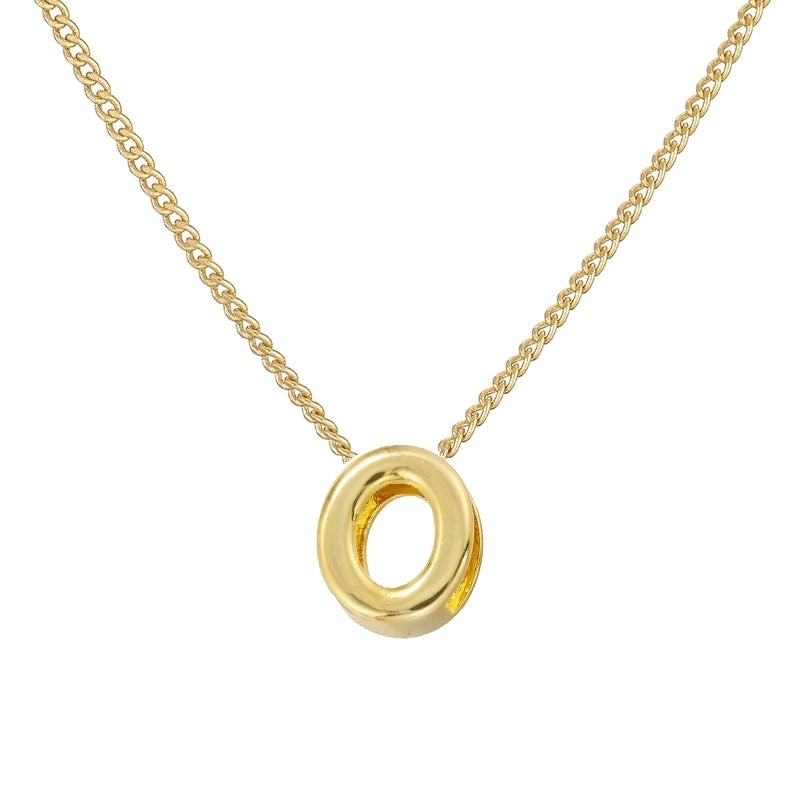 Copper 18K Gold Plated Letter Necklace