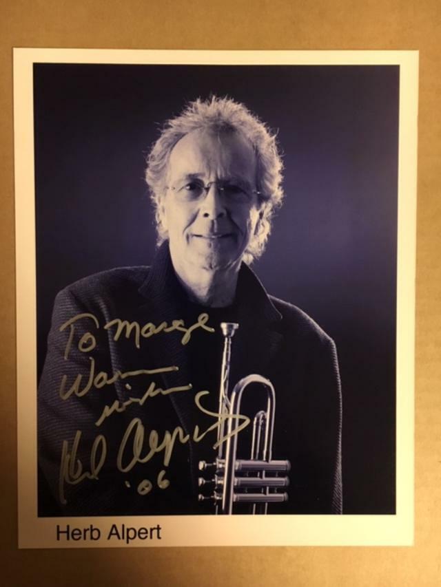 Herb Alpert Music Icon Signed 8x10 Photo Poster painting with Auction House COA