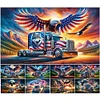 American Eagle - Round Drill Diamond Painting - 70*40CM (Big Size)