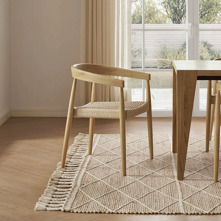 Austen Dining Arm Chair, White Wash