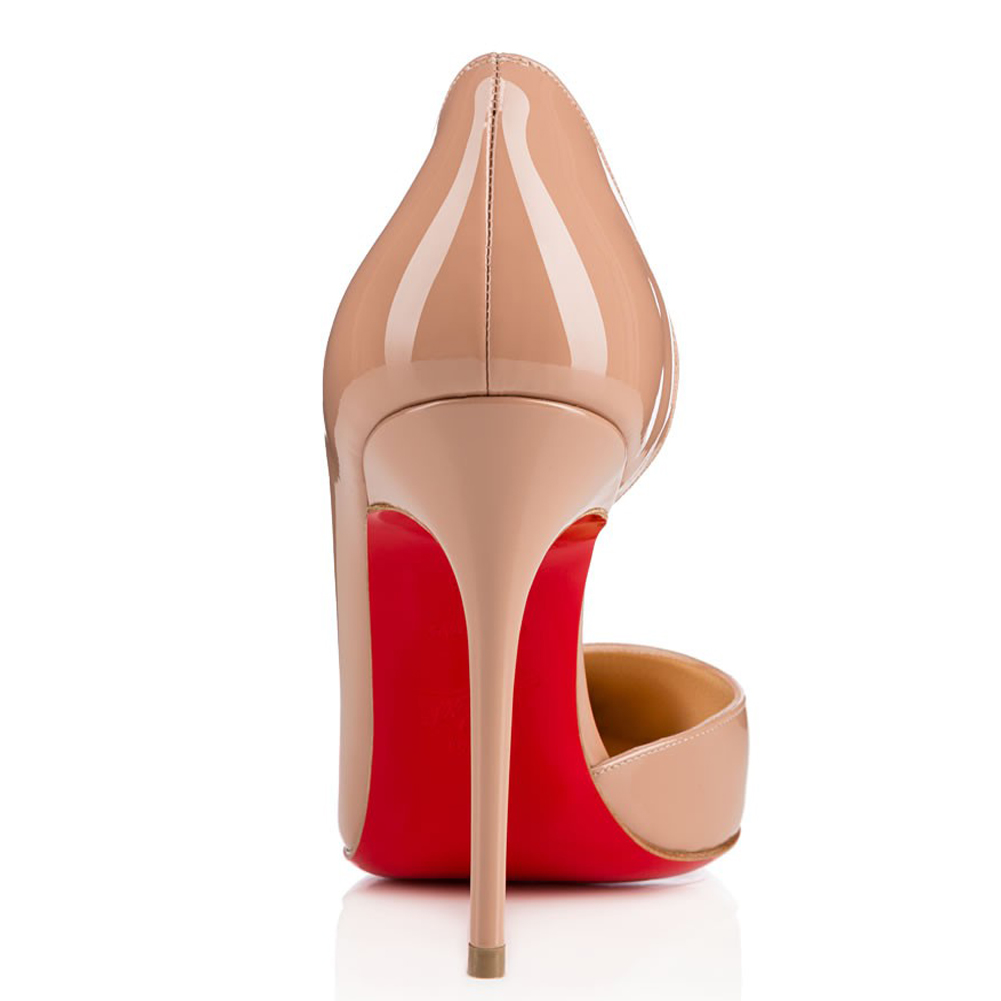120mm Women's Classic Pumps Patent Closed Pointed Toe Bridal Wedding Party Red Bottom-MERUMOTE