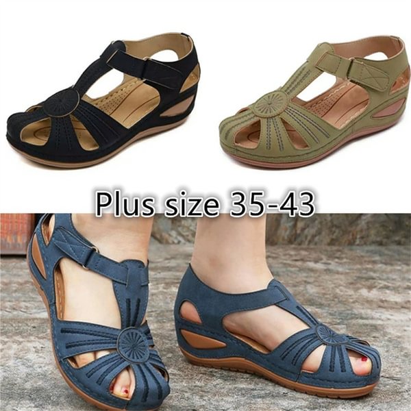 TeeYours Women Sandals Shoes Summer Beach Slippers Popular Wedge Sandals Plus Size 35-43 - Shop Trendy Women's Fashion | TeeYours