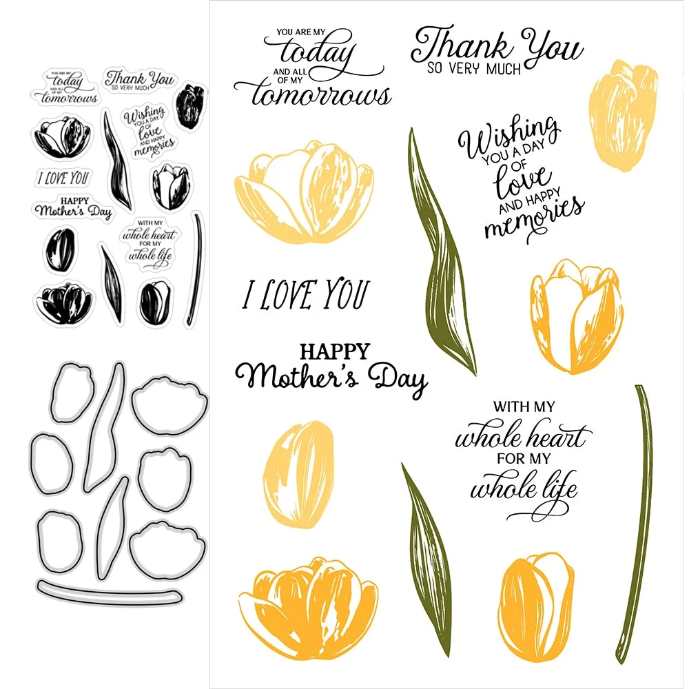 2022 New Metal Cutting Dies And Stamps Clear Silicone Stamps For Scrapbooking DIY Paper Photo Cards Cutting Dies Craft Cuts