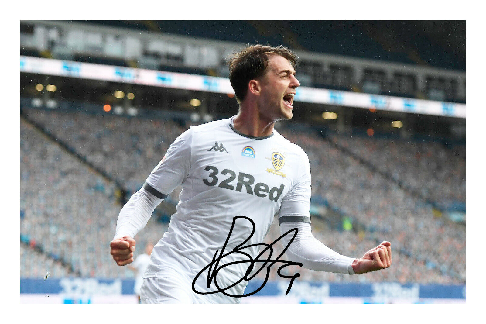 Patrick Bamford Signed A4 Photo Poster painting Print Autograph Leeds United Football