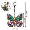 DIY Diamond Painting Keychain Kit, Double Sided 3D Printed Resin Base Rhinestone Bag Charm Ornament with Lobster Clasp, Complete Diamond Art Tools Set, Handmade Craft Gift for Women Adults Girls