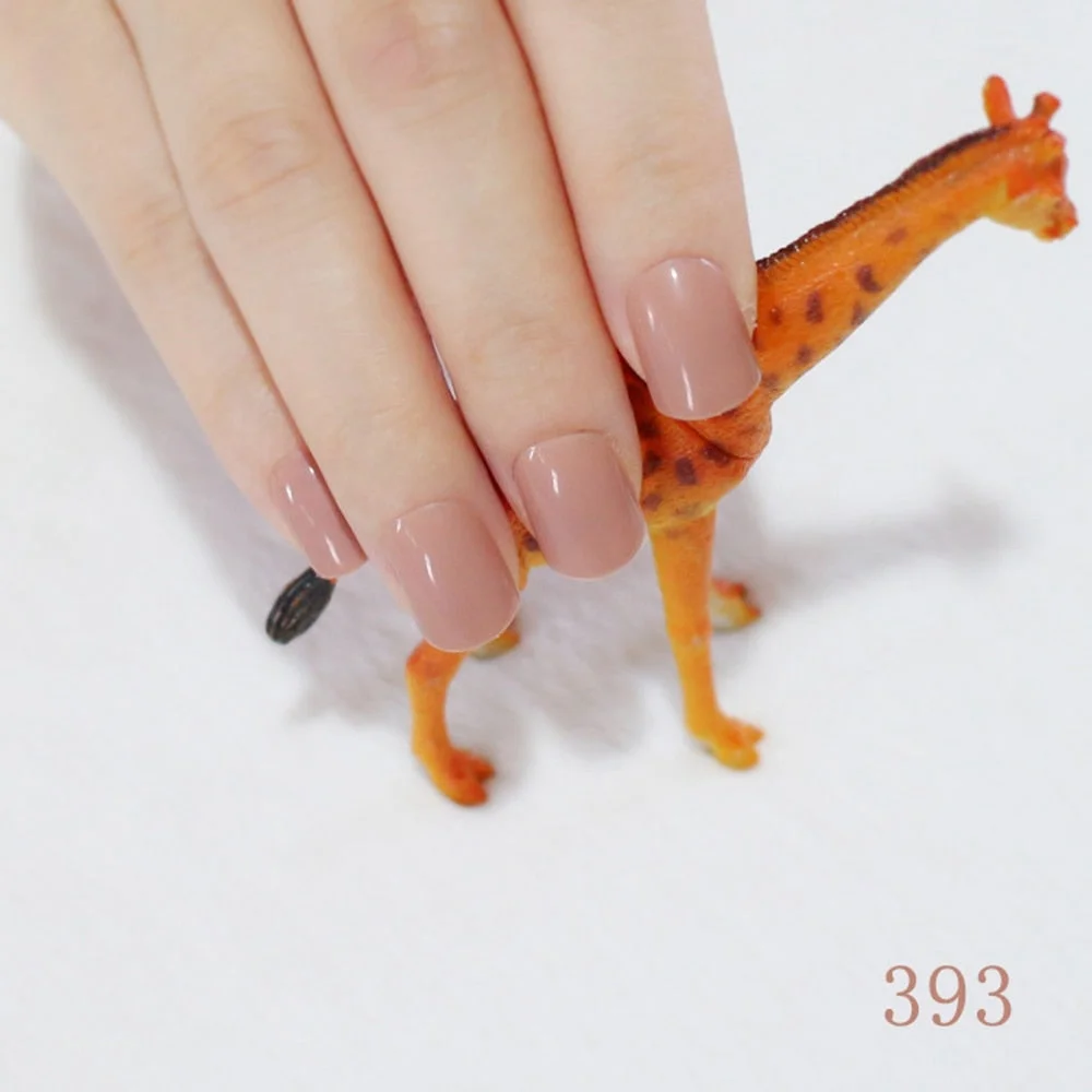 Pure Light Pink Artificial Nails Candy Short Full Cover Tips Easy DIY Acrylic False Nail Manicure Accessories Salon Product F28-Nail Inspo