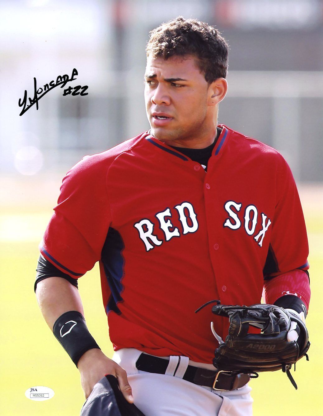 Yoan Moncada Signed 11x14 Photo Poster painting JSA COA Full Autograph Auto Rookie RC Red Sox